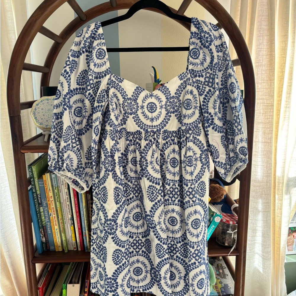 Borgo De Nor Blue and White Eta dress - like new
